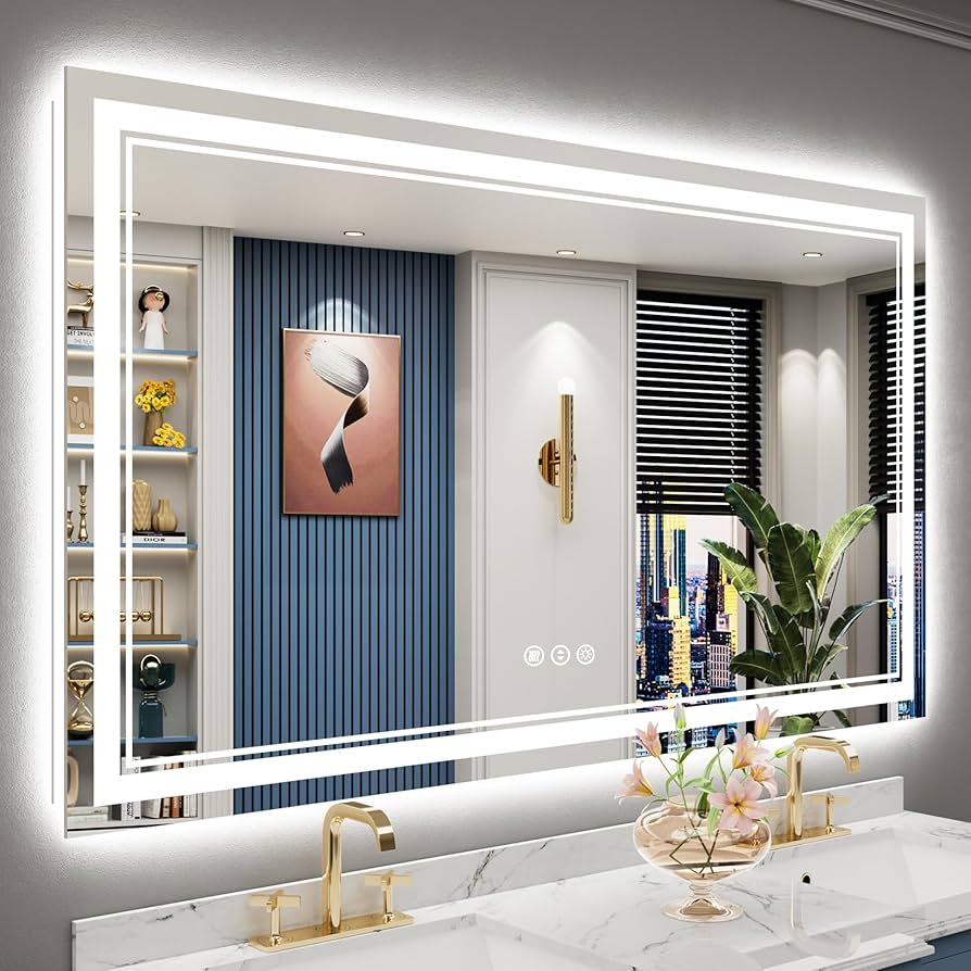 Amazon.com: AWANDEE 60x36 LED Bathroom Mirror with Lights